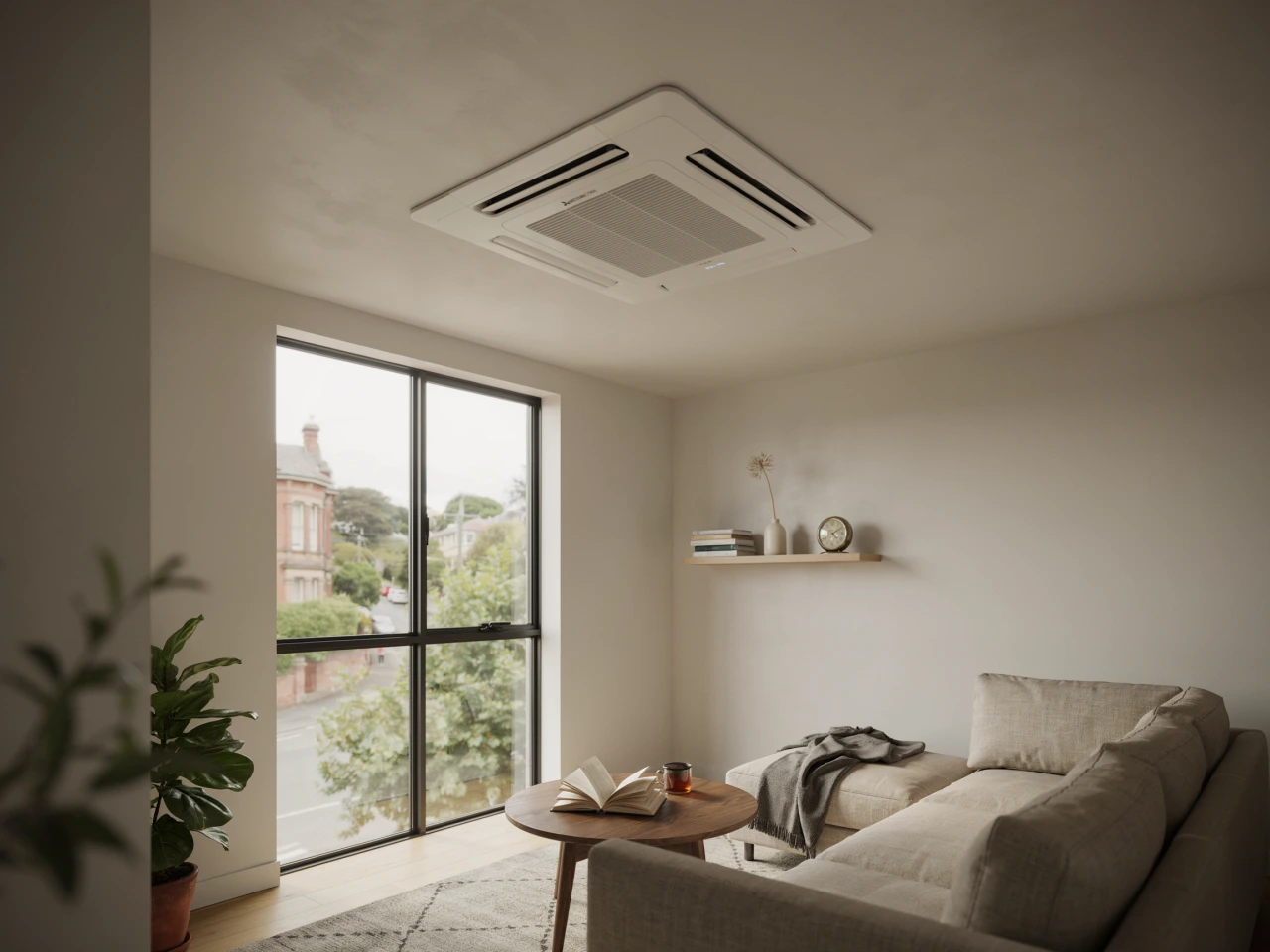 Ceiling cassette heat pump in Dunedin