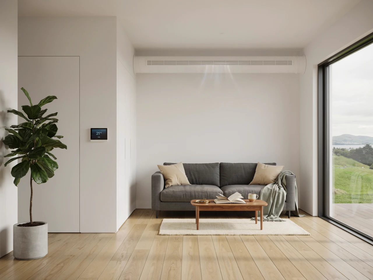 Ducted heat pump in Dunedin living room